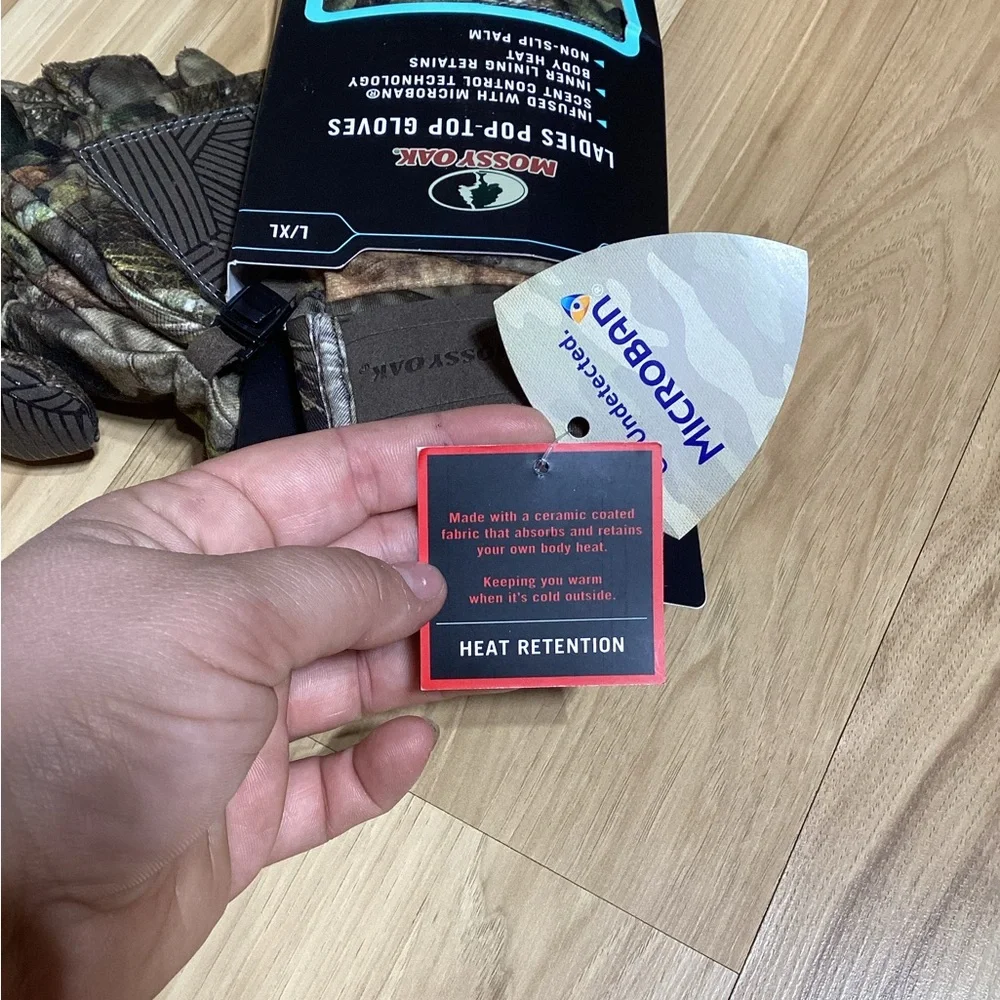 Mossy Oaks Camo Ladies Pop Top Gloves Size L/XL